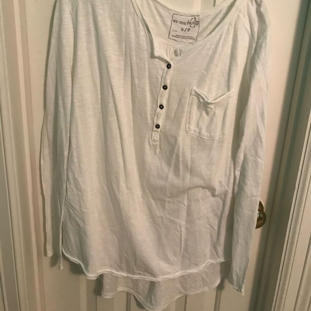 Free People We The Free white long sleeved top